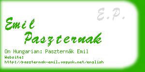 emil paszternak business card